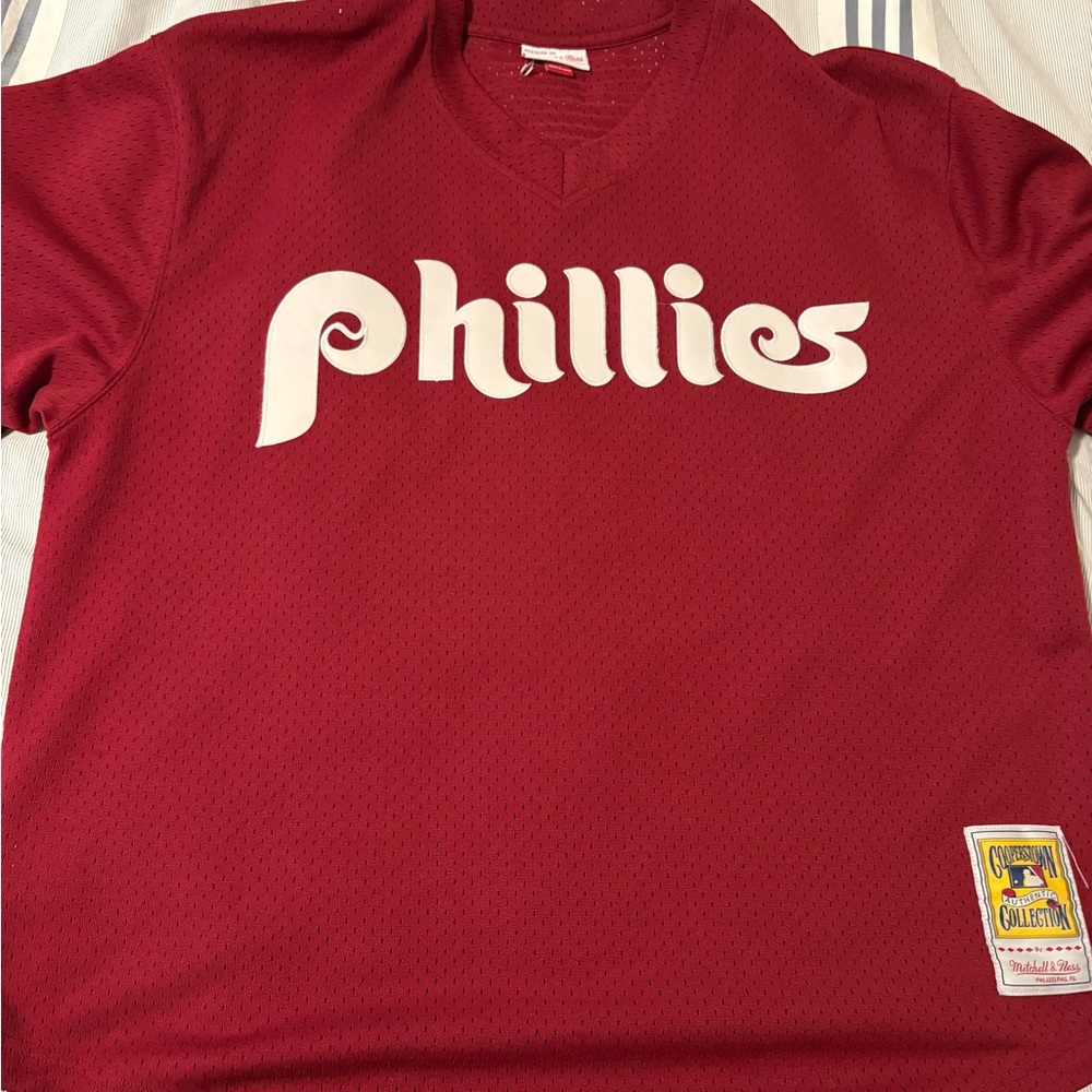 Mitchell & Ness Red Phillies Jersey